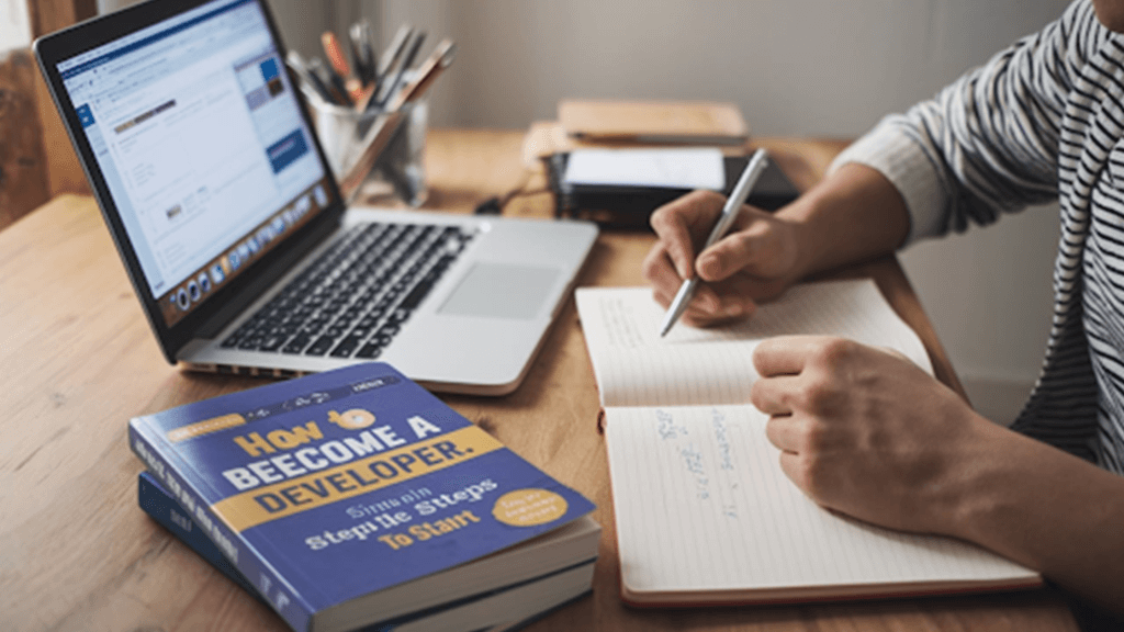 A-person-learning-how-to-become-a-web-developer