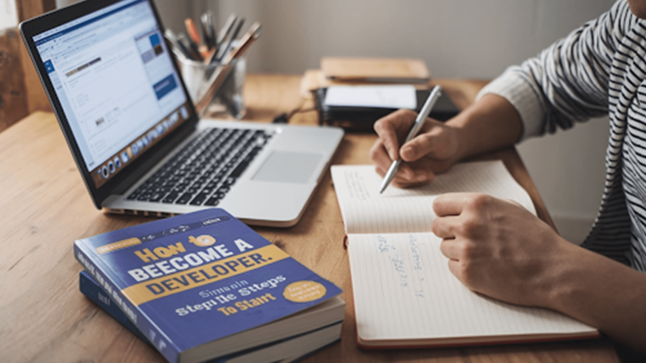 A-person-learning-how-to-become-a-web-developer